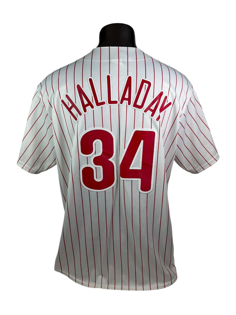 ROY HALLADAY PHILADELPHIA PHILLIES VINTAGE 2000'S MAJESTIC JERSEY ADULT XL