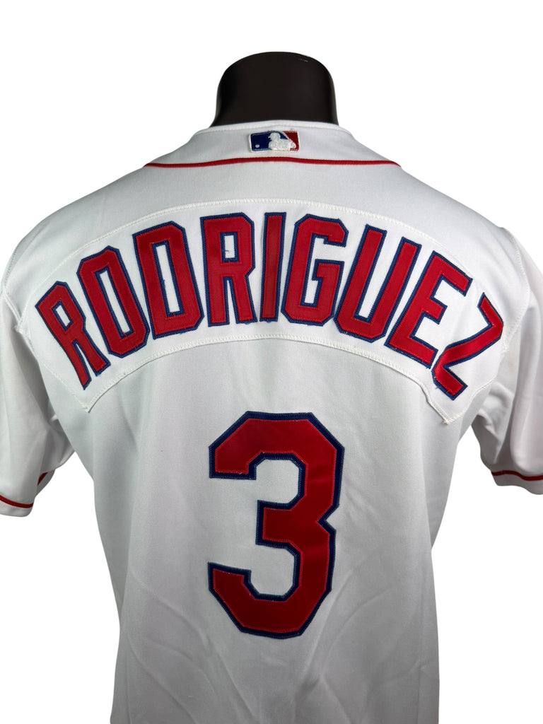 IVAN "PUDGE" RODRIGUEZ TEXAS RANGERS VINTAGE 1990'S RAWLINGS AUTHENTIC COLLECTION JERSEY ADULT 44