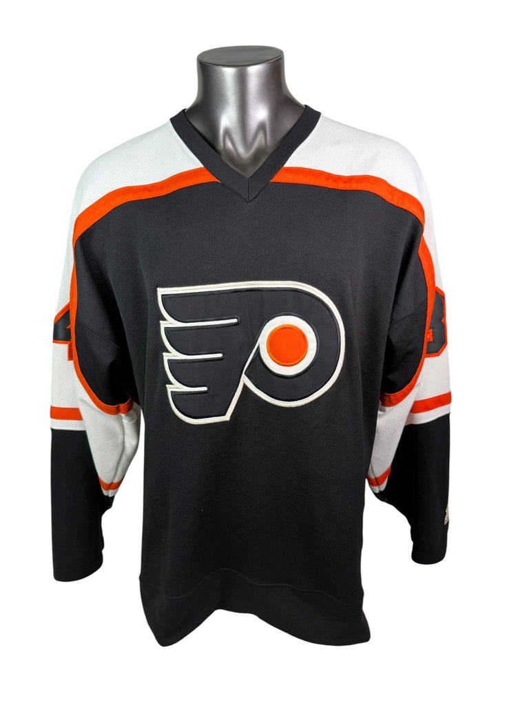 JOHN VANBIESBROUCK PHILADELPHIA FLYERS VINTAGE 1990'S AUTHENTIC STARTER JERSEY ADULT 2XL
