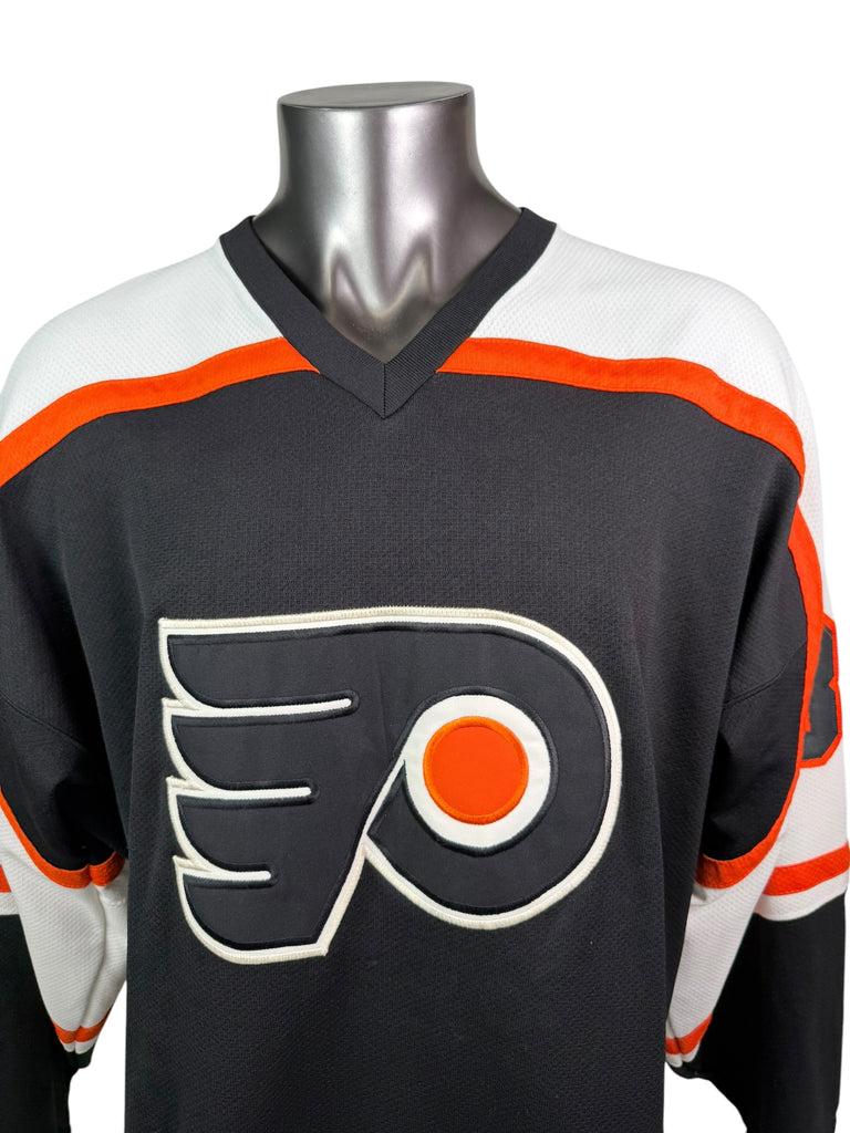 JOHN VANBIESBROUCK PHILADELPHIA FLYERS VINTAGE 1990'S AUTHENTIC STARTER JERSEY ADULT 2XL