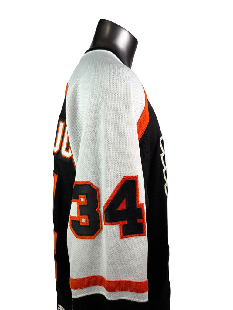 JOHN VANBIESBROUCK PHILADELPHIA FLYERS VINTAGE 1990'S AUTHENTIC STARTER JERSEY ADULT 2XL
