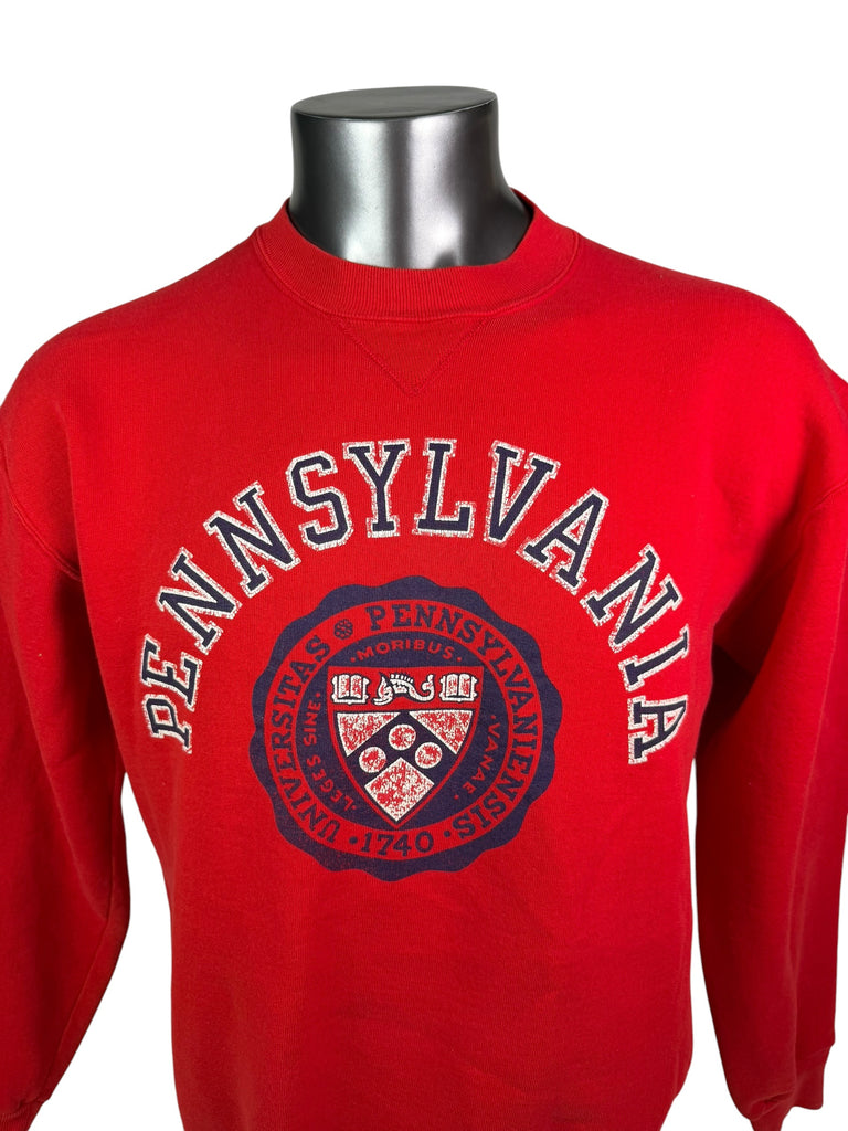 UNIVERSITY OF PENNSYLVANIA QUAKERS VINTAGE 1990'S RUSSELL ATHLETIC CREW NECK SWEATSHIRT ADULT LARGE