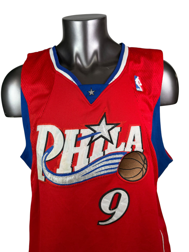 ANDRE IGUODALA PHILADELPHIA SIXERS VINTAGE 2000'S AUTHNETIC ADIDAS JERSEY ADULT 52