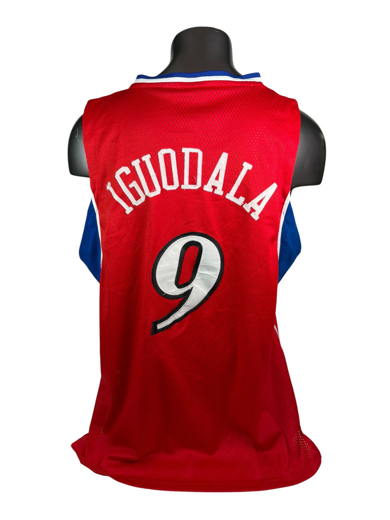 ANDRE IGUODALA PHILADELPHIA SIXERS VINTAGE 2000'S AUTHNETIC ADIDAS JERSEY ADULT 52