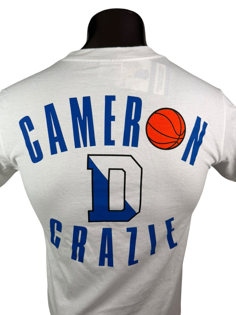 DUKE UNIVERSITY BLUE DEVILS VINTAGE 1990'S "CAMERON CRAZIE" T-SHIRT ADULT SMALL