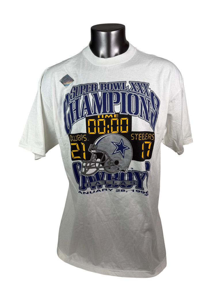 DALLAS COWBOYS SUPER BOWL XXX CHAMPIONS VINTAGE 1996 TULTEX T-SHIRT ADULT 2XL