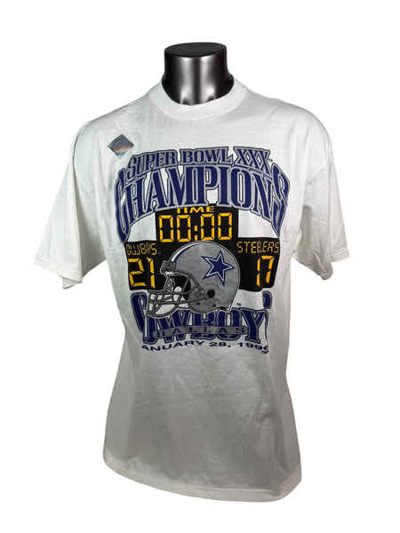 DALLAS COWBOYS SUPER BOWL XXX CHAMPIONS VINTAGE 1996 TULTEX T-SHIRT ADULT 2XL
