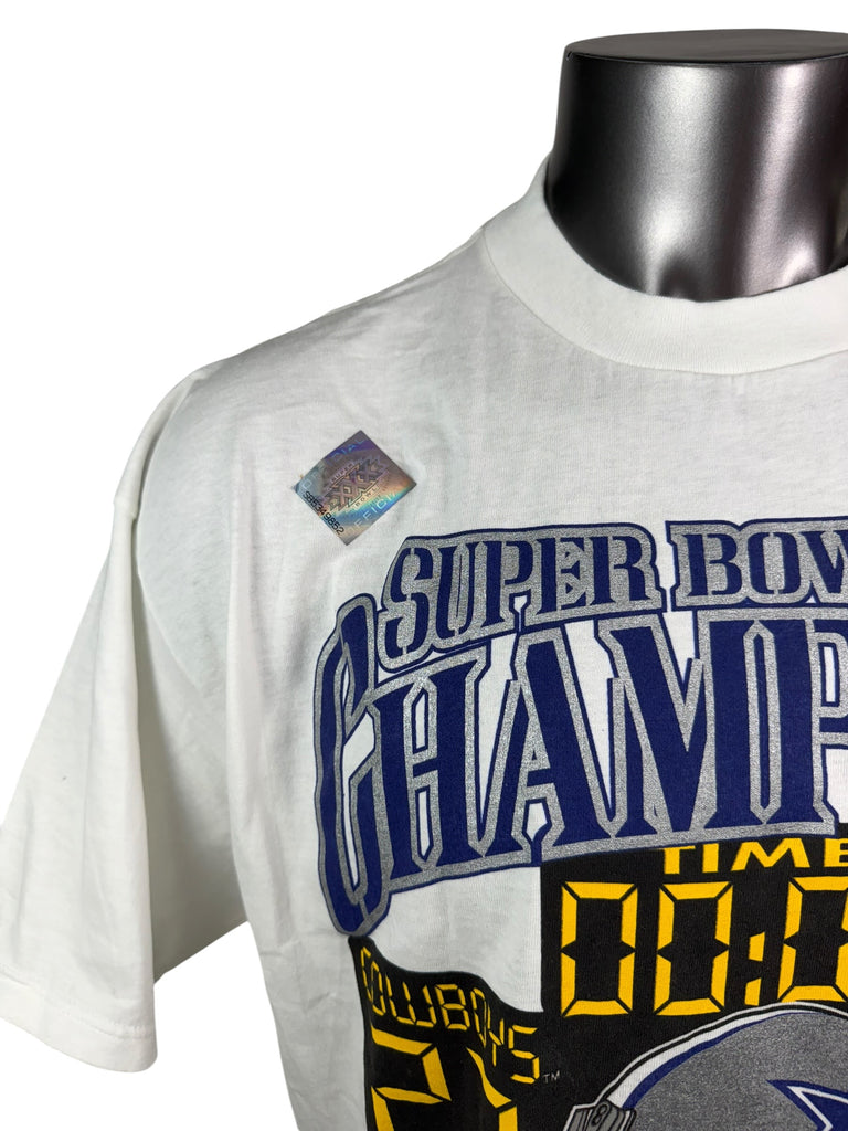 DALLAS COWBOYS SUPER BOWL XXX CHAMPIONS VINTAGE 1996 TULTEX T-SHIRT ADULT 2XL