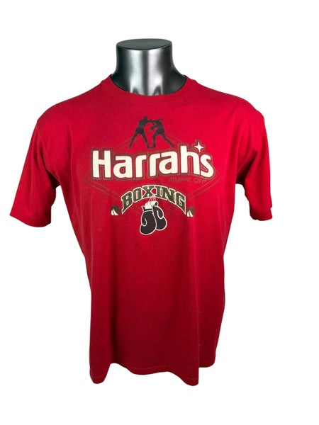 HARRAH'S ATLANTA CITY NJ VINTAGE 1990'S BOXING JERZEES T-SHIRT ADULT XL