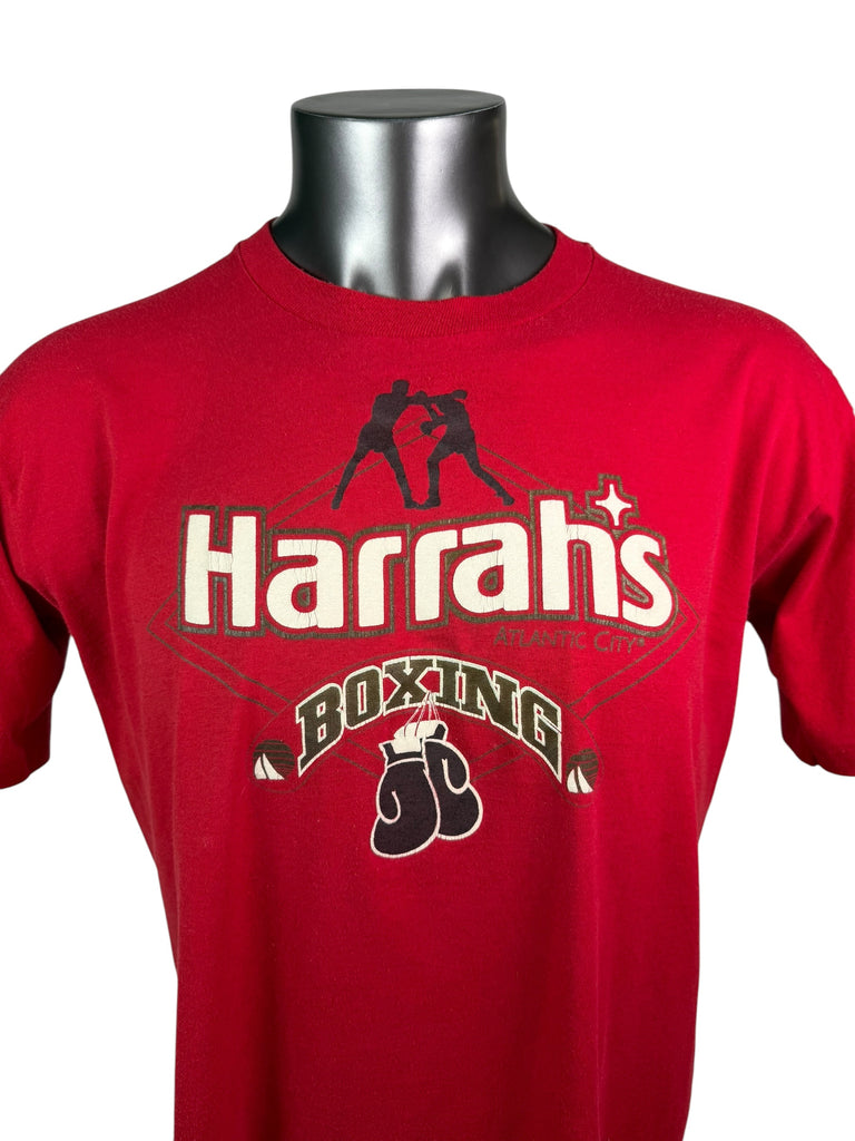 HARRAH'S ATLANTA CITY NJ VINTAGE 1990'S BOXING JERZEES T-SHIRT ADULT XL