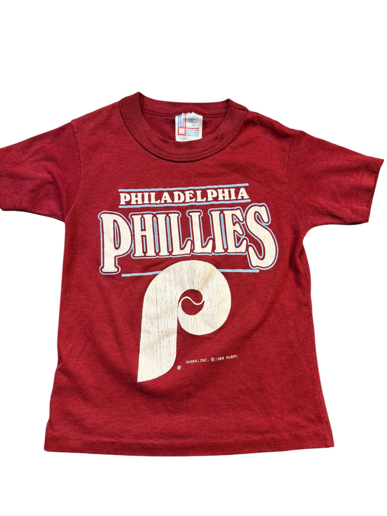 PHILADELPHIA PHILLIES VINTAGE 1980'S GARAN T-SHIRT YOUTH SMALL (6-8)