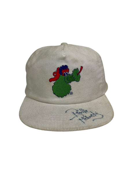PHILLIE PHANATIC PHILADELPHIA PHILLIES VINTAGE 1980'S CORDUROY SIGNED SNAPBACK ADULT HAT