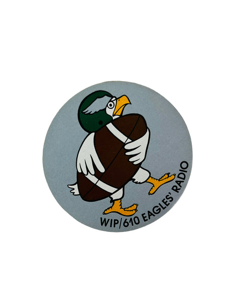 PHILADELPHIA EAGLES VINTAGE 1980'S WIP 610 RADIO PROMOTIONAL STICKER