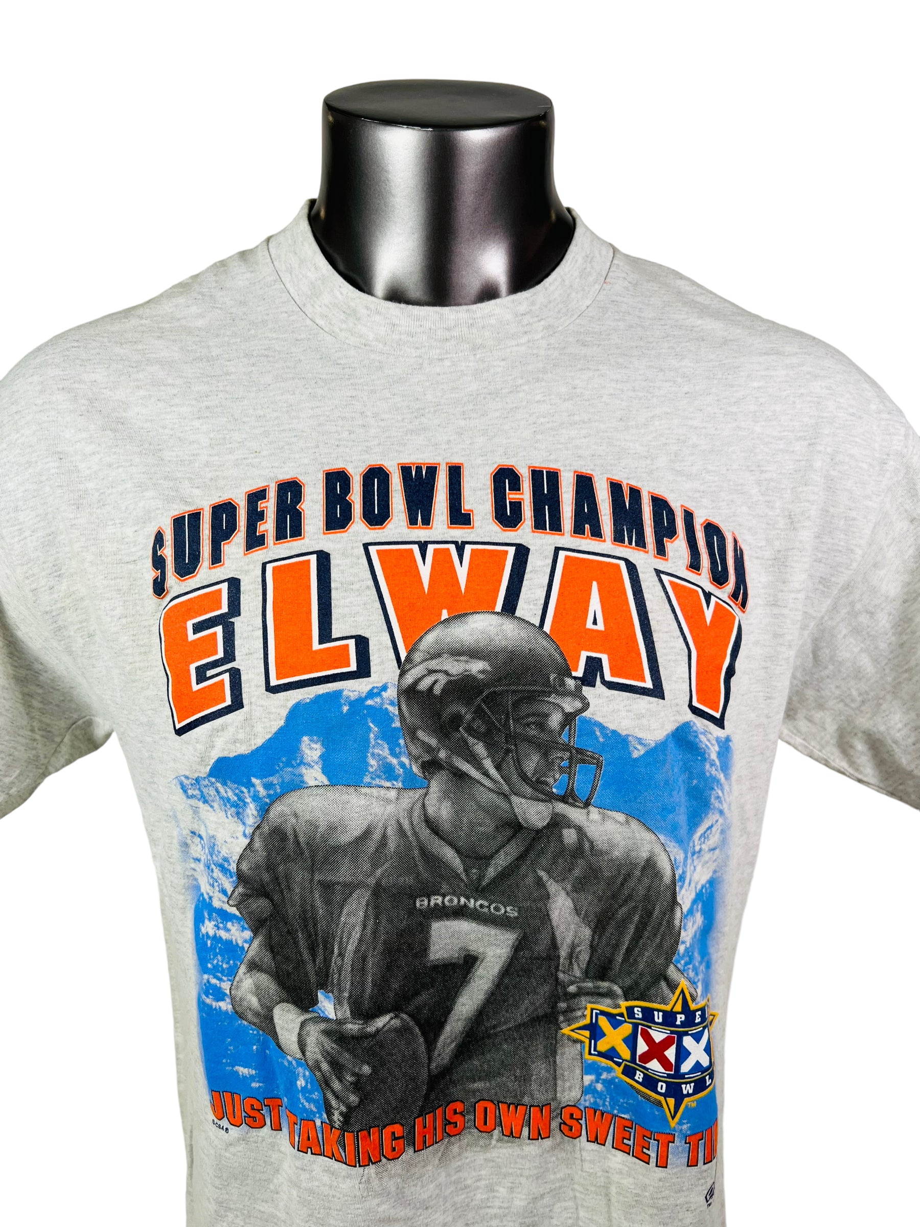 JOHN ELWAY DENVER BRONCOS VINTAGE 1990'S SUPER BOWL XXII CHAMPIONS ADU