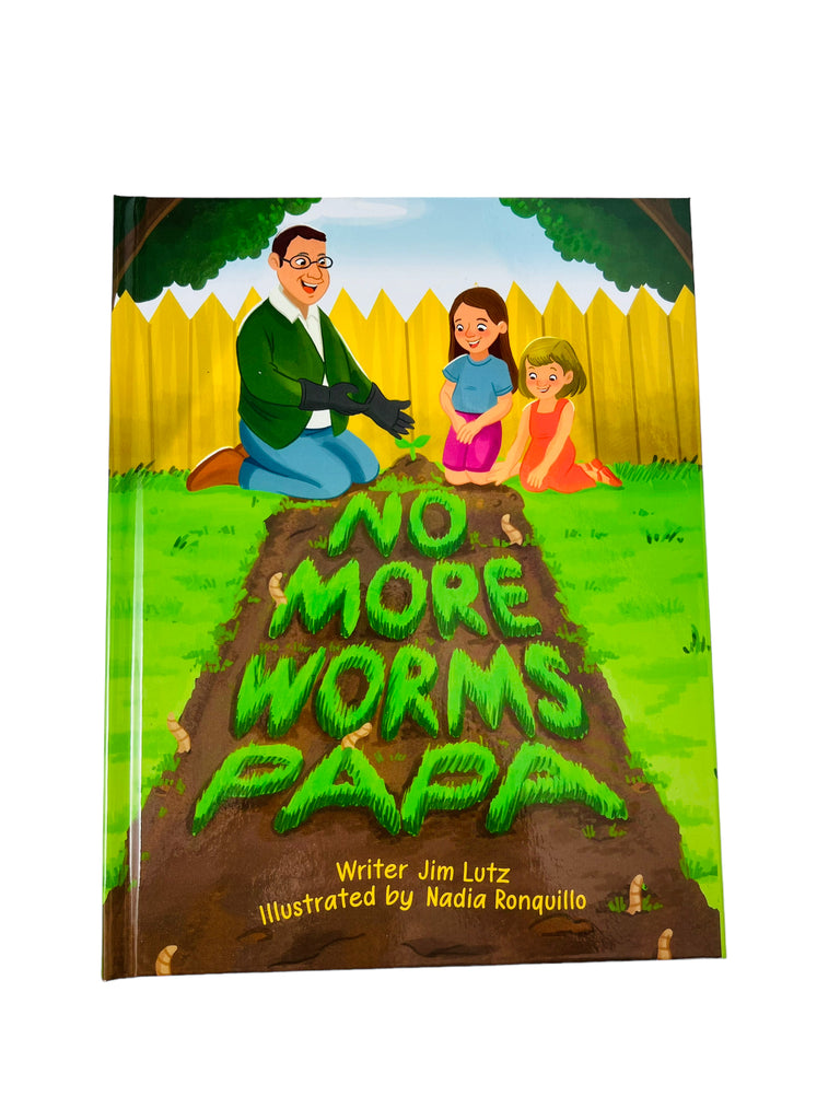 NO MORE WORMS PAPA SIGNED CHILDREN'S HARDBACK BOOK