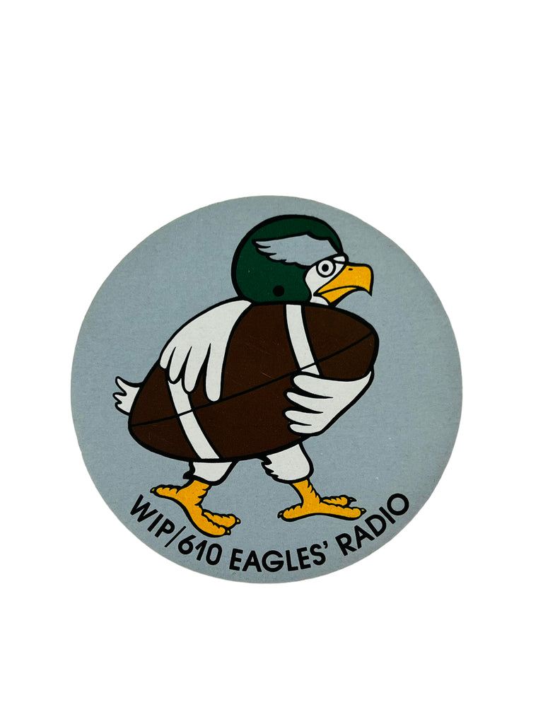 PHILADELPHIA EAGLES VINTAGE 1980'S WIP 610 RADIO PROMOTIONAL STICKER