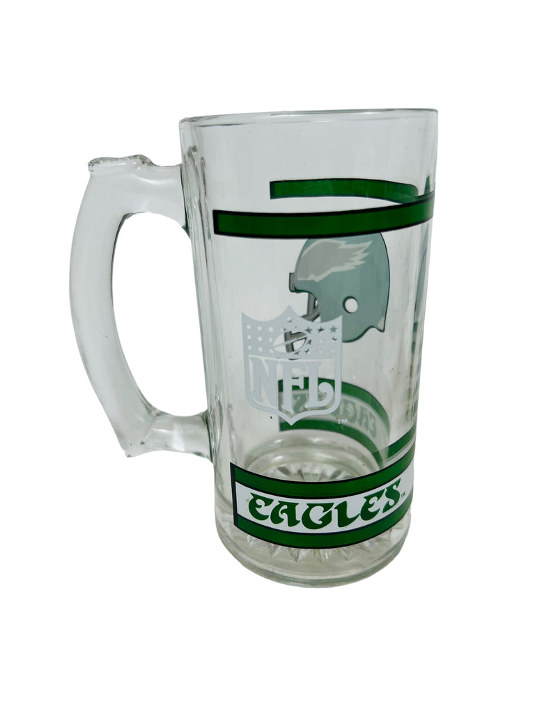 PHILADELPHIA EAGLES VINTAGE 1990'S GLASS BEER MUG