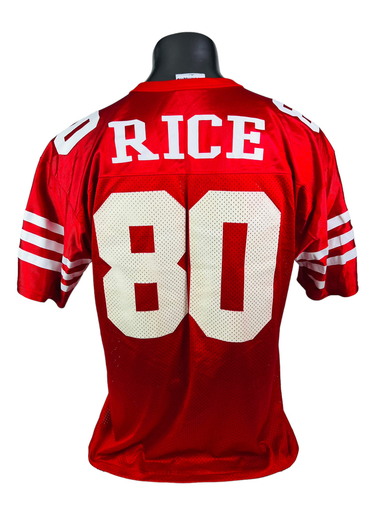 JERRY RICE SAN FRANCISCO 49ERS VINTAGE 1990'S LOGO ATHLETIC JERSEY ADULT LARGE