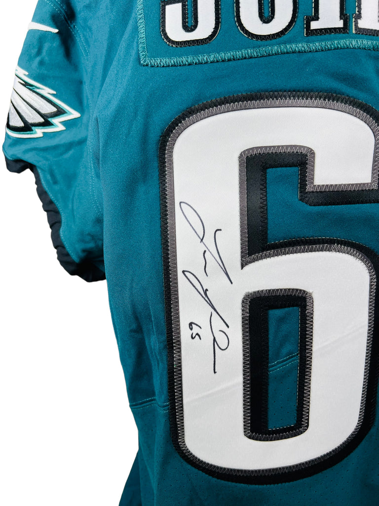 LANE JOHNSON PHILADELPHIA EAGLES NIKE AUTHENTIC ON FIELD PLAYER CUT SIGNED JERSEY ADULT 56