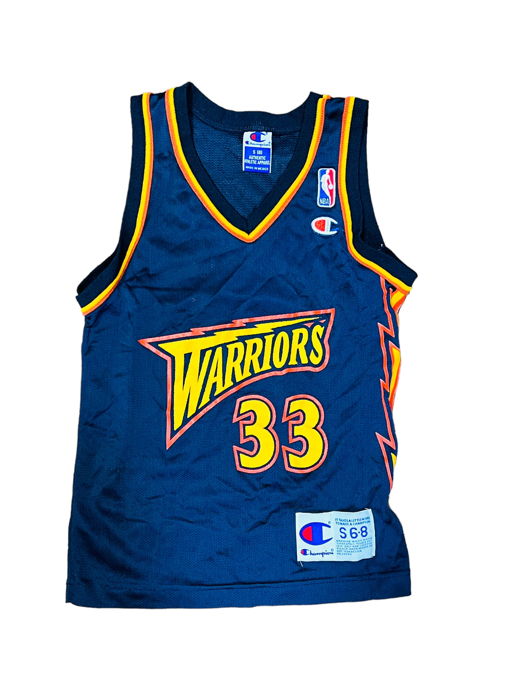 Vtg #33 ANTAWN JAMISON Golden State Warriors NBA Champion Jersey 52