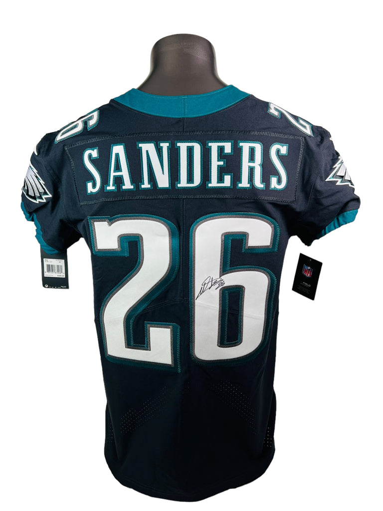MILES SANDERS PHILADELPHIA EAGLES NIKE AUTHENTIC ON FIELD PLAYER CUT SIGNED JERSEY ADULT 44