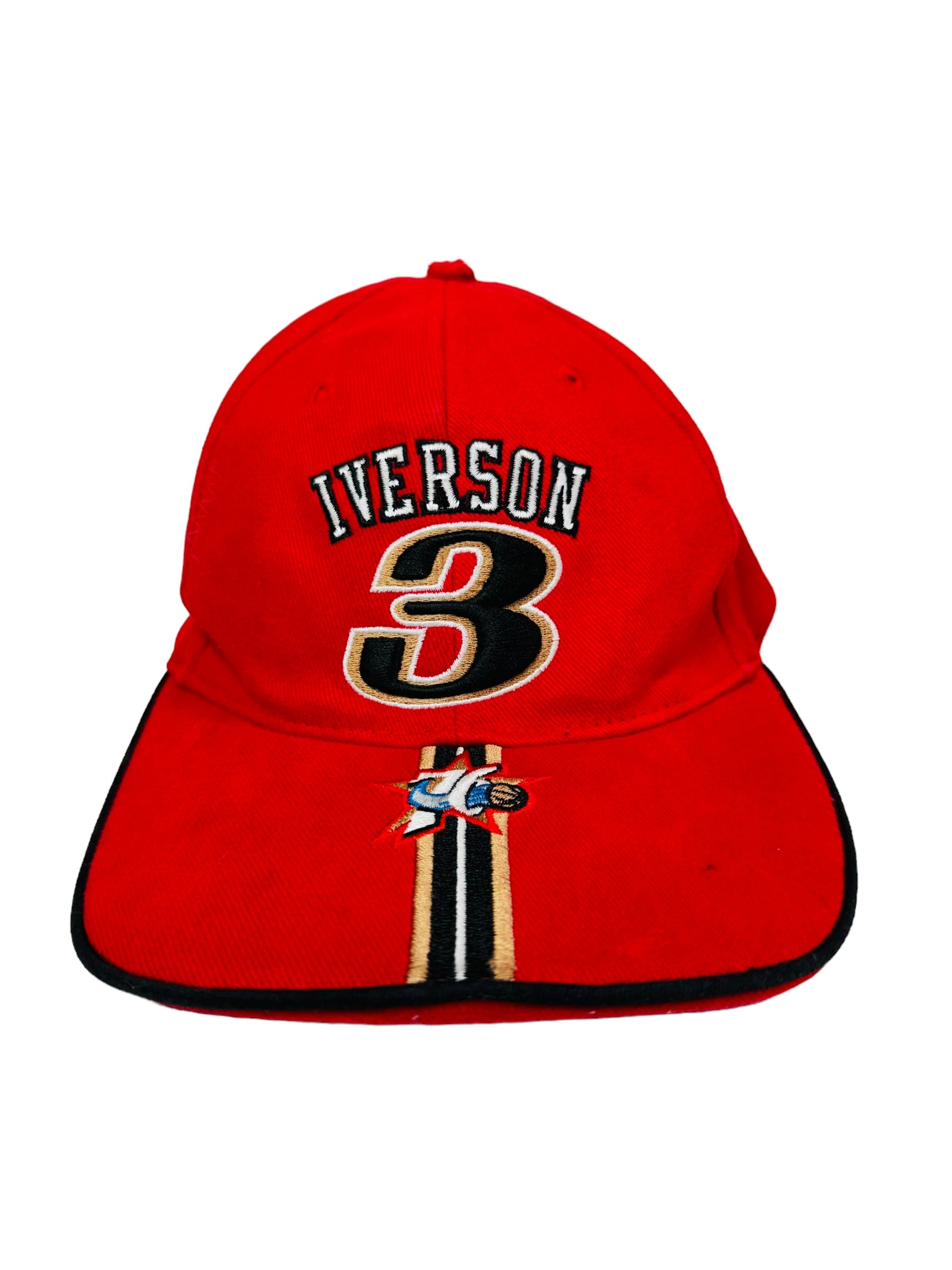ALLEN IVERSON PHILADELPHIA 76ERS VINTAGE 2000'S DREW PEARSON STRAPBACK ADULT HAT