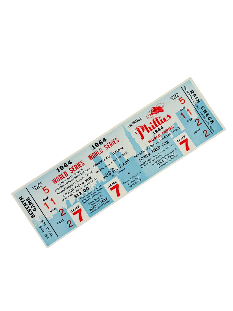 PHILADELPHIA PHILLIES 1964 WORLD SERIES "PHANTOM" GAME 7 TICKET