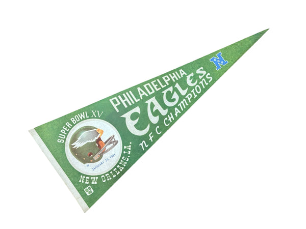 PHILADELPHIA EAGLES VINTAGE 1981 SUPER BOWL XV NFC CHAMPIONS FULL-SIZED PENNANT (Copy)