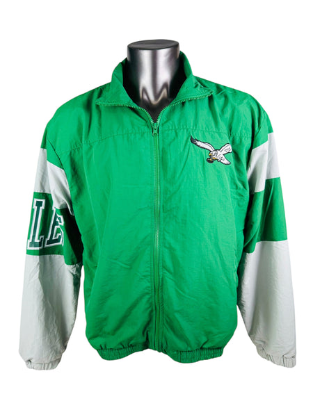 PHILADELPHIA EAGLES RETRO KELLY GREEN NFL PULL-OVER LIGHTWEIGHT ADULT JACKET