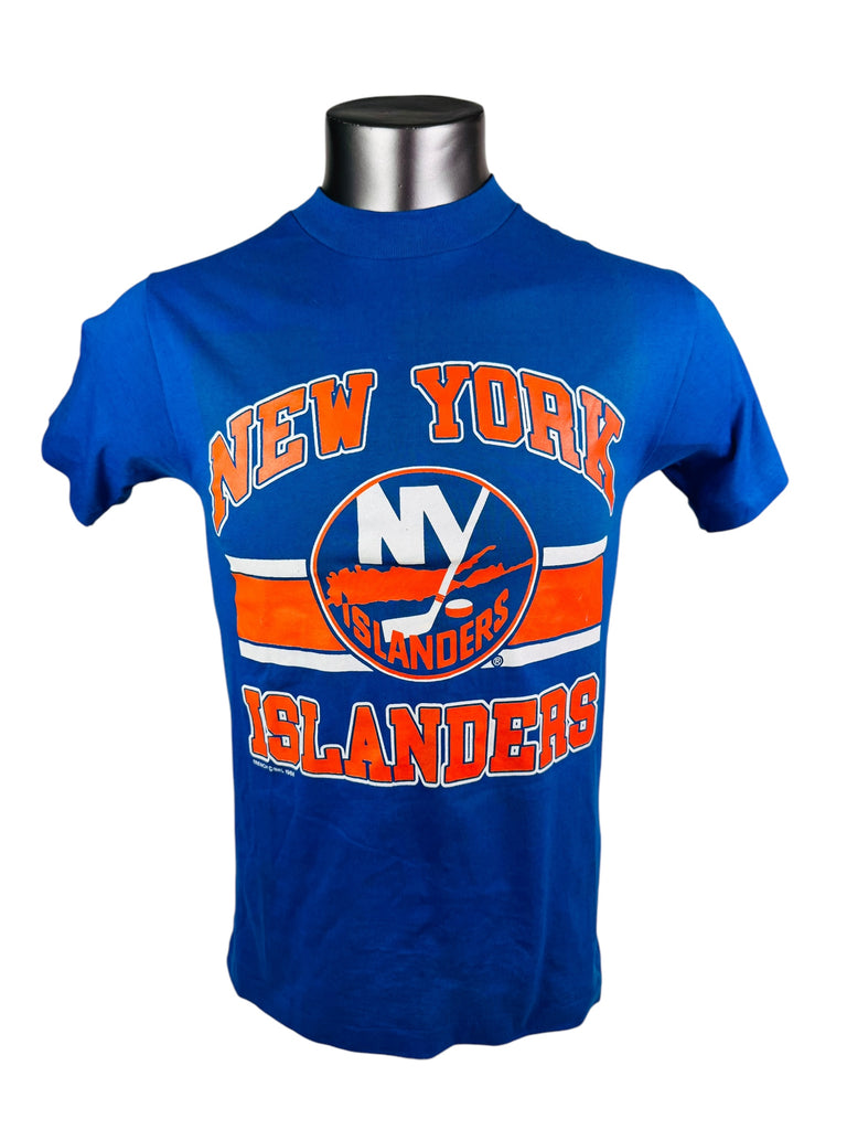 NEW JERSEY ISLANDERS VINTAGE 1988 NHL TRENCH T-SHIRT ADULT MEDIUM