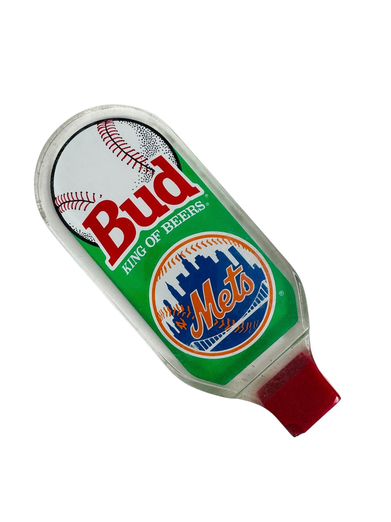 NEW YORK METS VINTAGE 1990'S BUDWEISER BEER TAP HANDLE