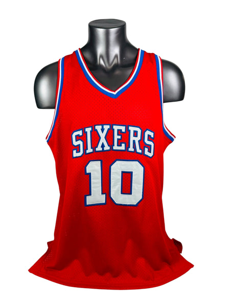 MAURICE CHEEKS PHILADELPHIA SIXERS RETRO SIGNED AUTHENTIC JERSEY ADULT 46