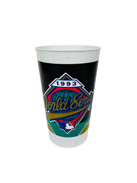 PHILADELPHIA PHILLIES VINTAGE 1993 WORLD SERIS VETERANS STADIUM PLASTIC CUP SGA TORONTO BLUE JAYS