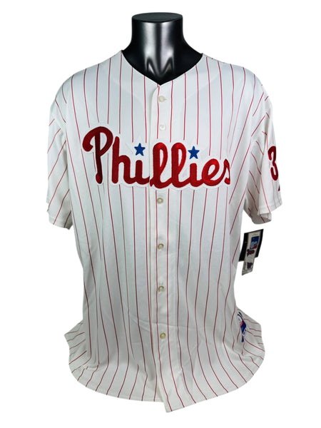 COLE HAMELS PHILADELPHIA PHILLIES VINTAGE 2008 WORLD SERIES MAJESTIC AUTHENTIC JERSEY ADULT 56