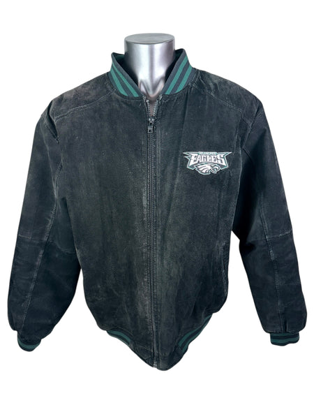 PHILADELPHIA EAGLES VINTAGE 1990'S PRO PLAYER SUEDE JACKET ADULT LARGE