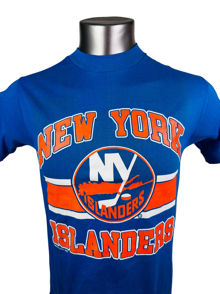 NEW JERSEY ISLANDERS VINTAGE 1988 NHL TRENCH T-SHIRT ADULT MEDIUM