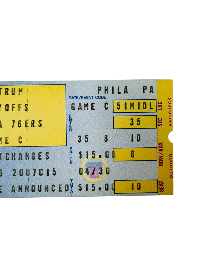 PHILADELPHIA SIXERS VINTAGE 1980'S NBA PLAYOFF GAME SPECTRUM TICKET