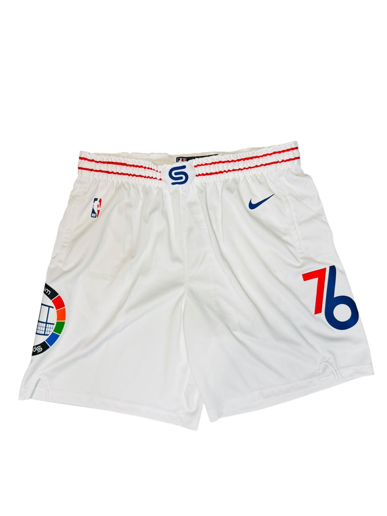 PHILADELPHIA 76ERS RETRO SPECTRUM NIKE DRI-FIT ADULT SHORTS 2XL (46)