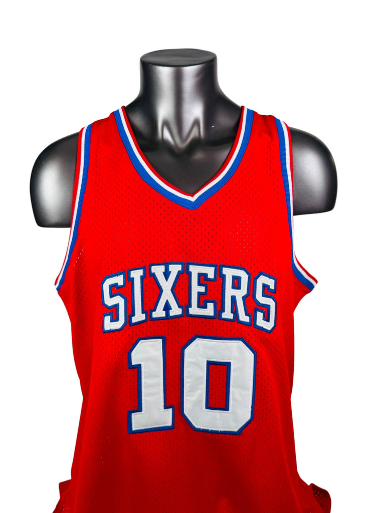 MAURICE CHEEKS PHILADELPHIA SIXERS RETRO SIGNED AUTHENTIC JERSEY ADULT 46