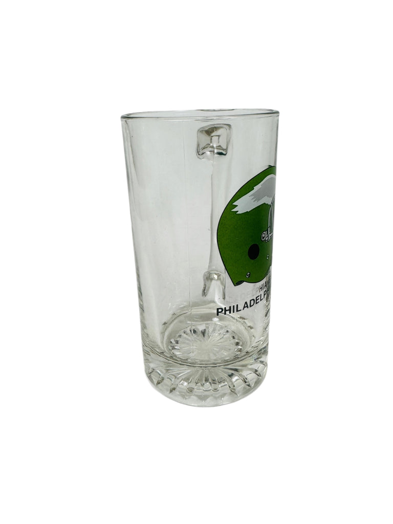 PHILADELPHIA EAGLES VINTAGE 1990'S KELLY GREEN GLASS BEER MUG