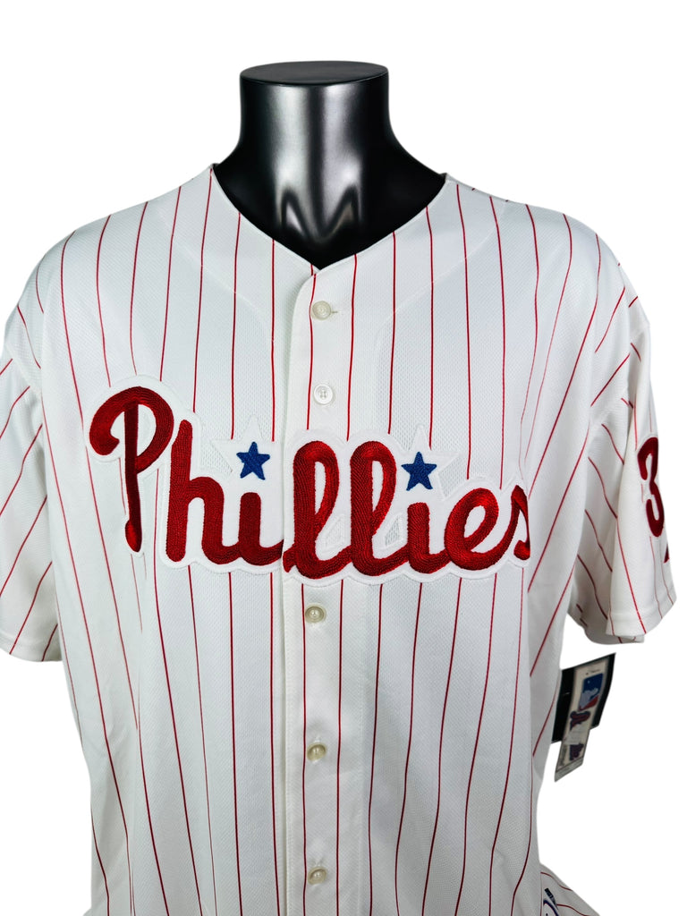 COLE HAMELS PHILADELPHIA PHILLIES VINTAGE 2008 WORLD SERIES MAJESTIC AUTHENTIC JERSEY ADULT 56