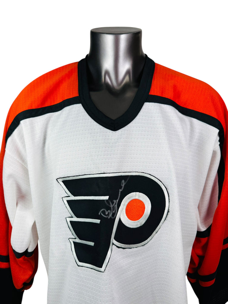 BOBBY CLARKE PHILADELPHIA FLYERS RETRO 2000'S AUTHENTIC SP SIGNED JERSEY ADULT XL