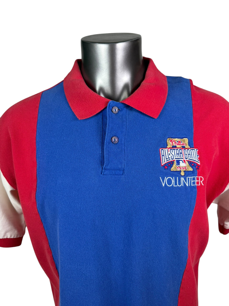 PHILADELPHIA PHILLIES VINTAGE 1996 ALL-STAR GAME VOLUNTEER MAJESTIC GOLF SHIRT ADULT XL