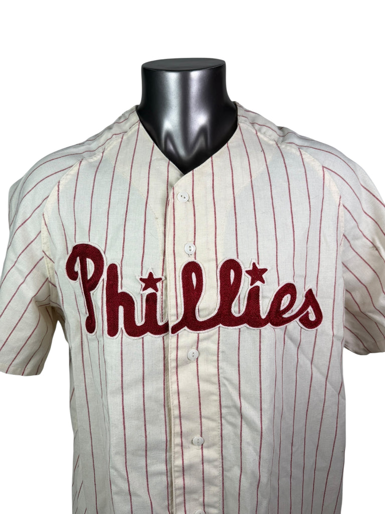 ROBIN ROBERTS PHILADELPHIA PHILLIES VINTAGE 1990'S AUTHENTIC MITCHELL & NESS FLANNEL JERSEY ADULT XL