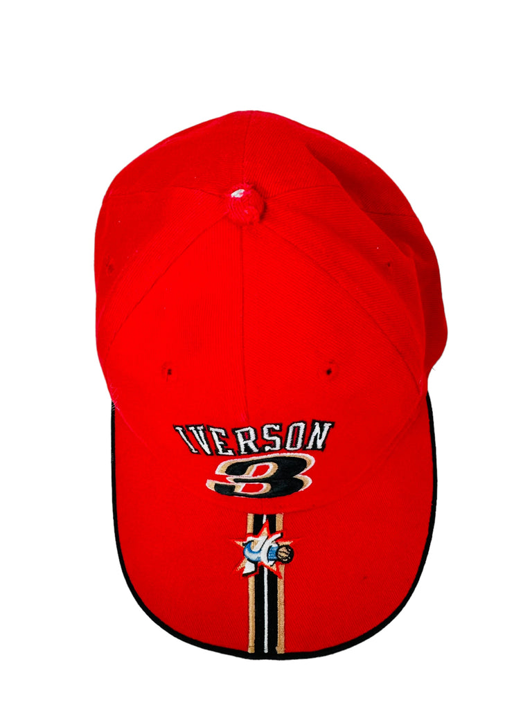 ALLEN IVERSON PHILADELPHIA 76ERS VINTAGE 2000'S DREW PEARSON STRAPBACK ADULT HAT