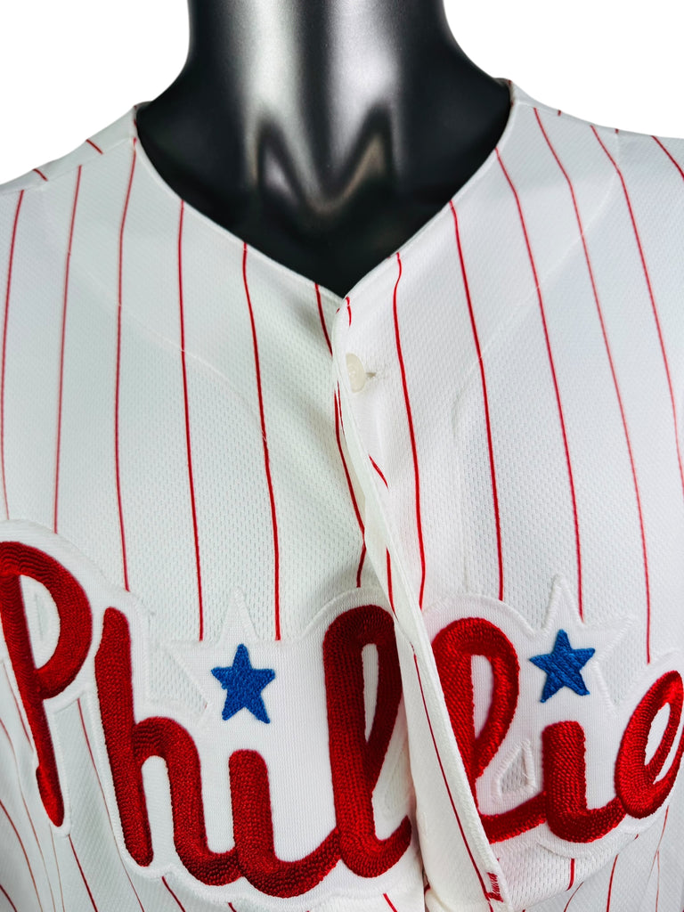 COLE HAMELS PHILADELPHIA PHILLIES VINTAGE 2008 WORLD SERIES MLB MAJESTIC AUTHENTIC JERSEY ADULT 56