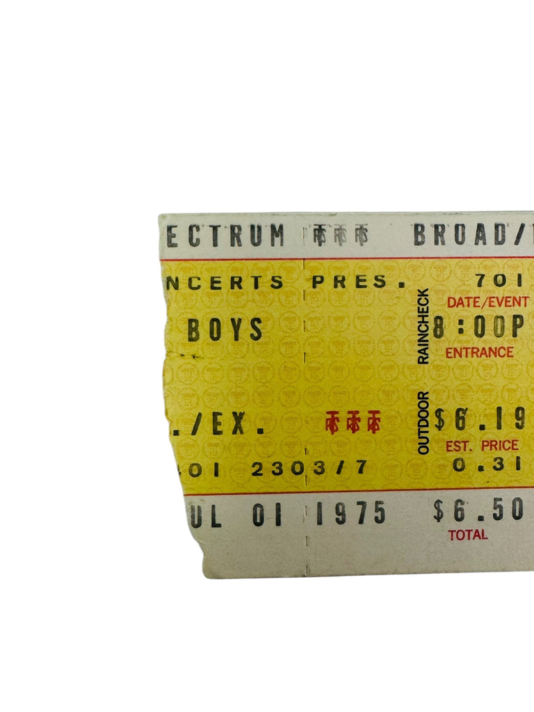 THE BEACH BOYS VINTAGE 1975 PHILADELPHIA SPECTRUM TICKET 7/1/75