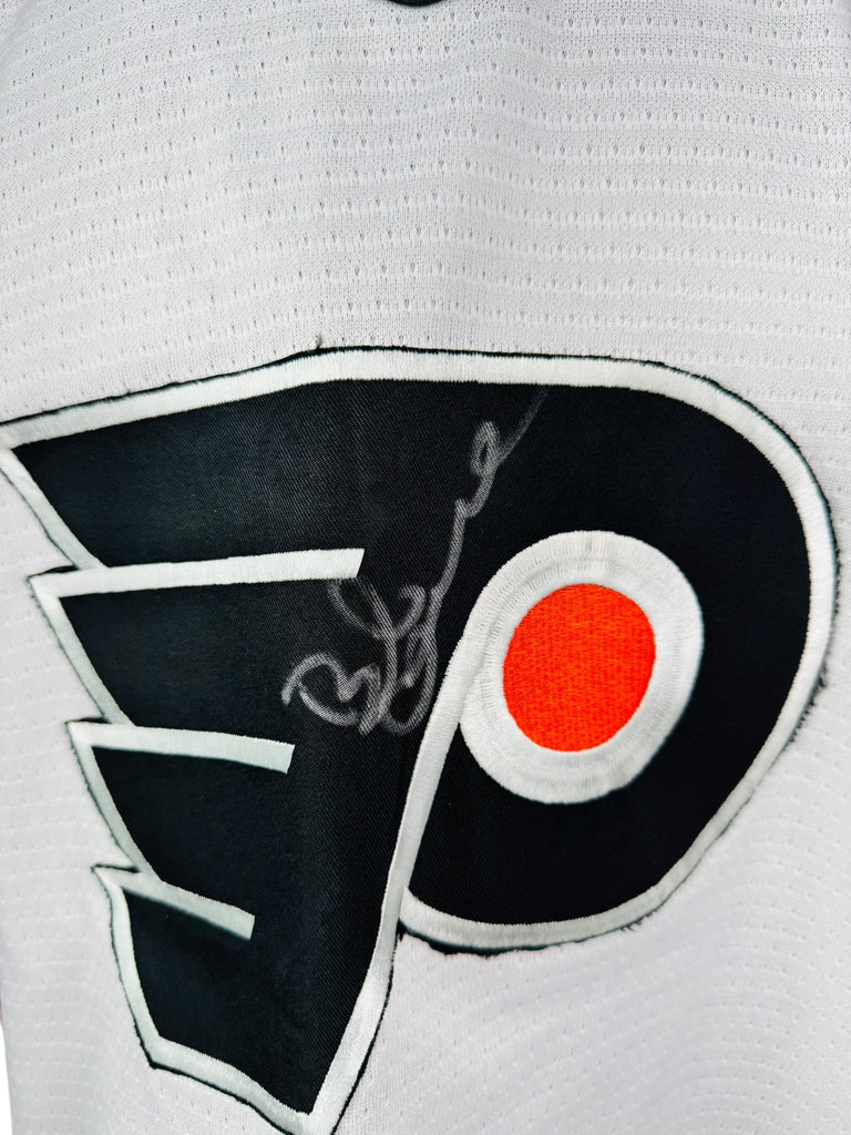 BOBBY CLARKE PHILADELPHIA FLYERS RETRO 2000'S AUTHENTIC SP SIGNED JERSEY ADULT XL