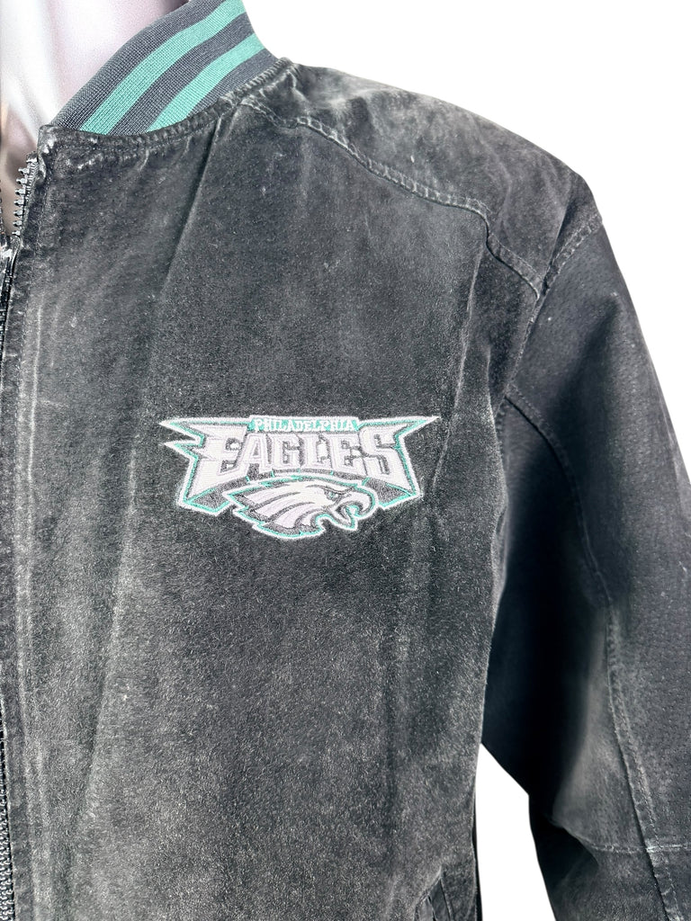 PHILADELPHIA EAGLES VINTAGE 1990'S PRO PLAYER SUEDE JACKET ADULT LARGE