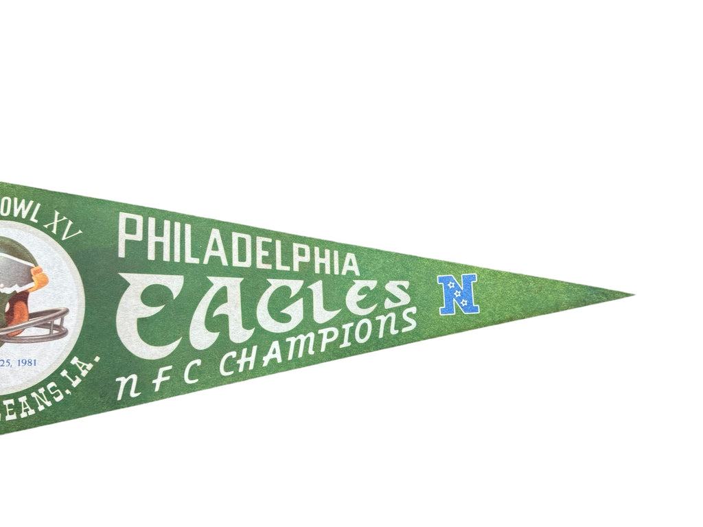 PHILADELPHIA EAGLES VINTAGE 1981 SUPER BOWL XV NFC CHAMPIONS FULL-SIZED PENNANT (Copy)